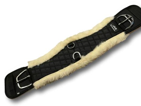 Preview: AlpenPad Pro Line Westernsattelgurt – Lammfell